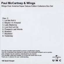 UK 2013 05 27 - WINGS OVER AMERICA SUPER DELUXE EDITION COLLECTORS BOX SET - DISC 3 AND 4 - UNIVERSAL UMC LOGO - PROMO CDR - pic 1