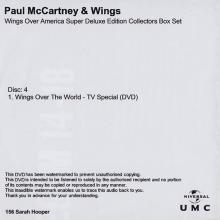 UK 2013 05 27 - WINGS OVER AMERICA SUPER DELUXE EDITION COLLECTORS BOX SET - DISC 3 AND 4 - UNIVERSAL UMC LOGO - PROMO CDR - pic 1
