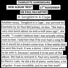UK 2017 11 17 - CHARLOTTE GAINSBOURG - REST - SONGBIRD IN A CAGE - PROMO CDR - UK - pic 3
