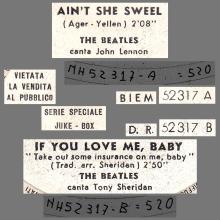 1964 04 00 - 1964 06 17 - NH 52 317 - AIN'T SHE SWEET ⁄ IF YOU LOVE ME, BABY - B3 - pic 1