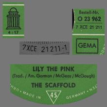 1968 10 18 - THE SCAFFOLD - LILLY THE PINK - GERMANY - O 23 962 - pic 4