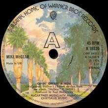 1974 09 27 - MIKE McGEAR - SEA BREEZES ⁄ GIVIN' GREASE A RIDE - UK - WARNER BROS - K 16520 - pic 1