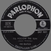 ITALY 1964 12 10 - QMSP 16371 - ROCK AND ROLL MUSIC ⁄ I'LL FOLLOW THE SUN - B - LABELS - pic 8