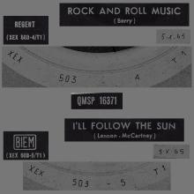 ITALY 1964 12 10 - QMSP 16371 - ROCK AND ROLL MUSIC ⁄ I'LL FOLLOW THE SUN - B - LABELS - pic 9