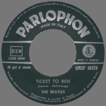 ITALY 1965 04 21 - QMSP 16378 - TICKET TO RIDE ⁄ YES IT IS - B - LABELS - pic 6