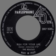 ITALY 1966 02 14 - QMSP 16389 - MICHELLE ⁄ RUN FOR YOUR LIFE - B - LABELS - pic 10