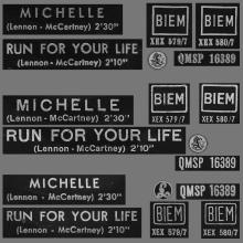 ITALY 1966 02 14 - QMSP 16389 - MICHELLE ⁄ RUN FOR YOUR LIFE - B - LABELS - pic 8