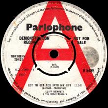 CLIFF BENNETT & THE REBEL ROUSERS - GOT TO GETYOU INTO MY LIFE - R 5489 - UK - PROMO - pic 1