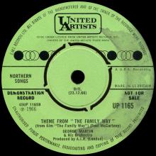 GEORGE MARTIN - LOVE IN THE OPEN AIR ⁄ THEME FROM THE FAMILY WAY - UK - UP 1165 - PROMO - pic 2