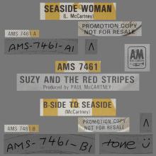 LINDA McCARTNEY 1 ALIAS SUZY AND THE REED STRIPES - SEASIDE WOMAN - AMS 7461 - pic 1
