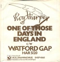 ROY HARPER- ONE OF THOSE DAYS IN ENGLAND - UK - EMI HARVEST - HAR 5120 - PROMO  - pic 1