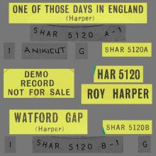 ROY HARPER- ONE OF THOSE DAYS IN ENGLAND - UK - EMI HARVEST - HAR 5120 - PROMO  - pic 4