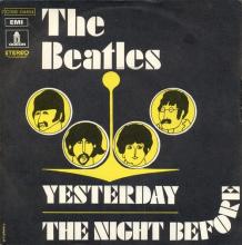 THE BEATLES FLASH BACK - J 2C 006-04454 - YESTERDAY ⁄THE NIGHT BEFORE  - pic 1