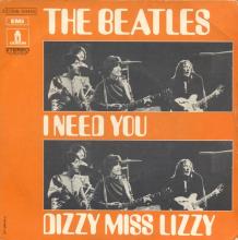 THE BEATLES FLASH BACK - J 2C 006-04455 - I NEED YOU ⁄DIZZY MISS LIZZY  - pic 1