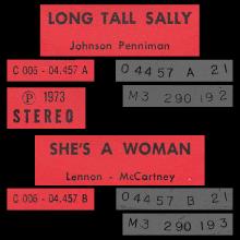 THE BEATLES FLASH BACK - J 2C 006-04457 - B - LONG TALL SALLY ⁄ SHE'S A WOMAN - pic 1