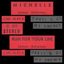THE BEATLES FLASH BACK - J 2C 006-04471 - NA 2C 004-04471 - MICHELLE ⁄ RUN FOR YOUR LIFE - pic 1
