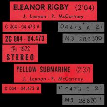 THE BEATLES FLASH BACK - J 2C 006-04473 - B - NA 2C 004- 0473 - ELEANOR RIGBY ⁄ YELLOW SUBMARINE - pic 1