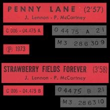THE BEATLES FLASH BACK - J 2C 006-04475 - PENNY LANE ⁄ STRAWBERRY FIELDS FOREVER - pic 1