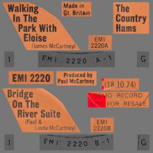 THE COUNTRY HAMS - WALKING IN THE PARK WITH ELOISE ⁄ BRIDGE ON THE RIVER SUITE - EMI 2220 - PROMO - pic 2