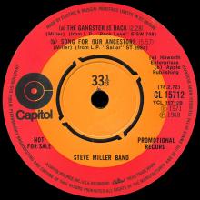 THE STEVE MILLER BAND - MY DARK HOUR - UK - CAPITOL - CL 15712 - PROMO - EP - pic 5