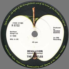 1968 08 26 - 1988 08 26 - O3 - HEY JUDE ⁄ REVOLUTION - R 5722 - BARCODED SLEEVE - SOLID CENTER - SOUTHALL PRESSING  - pic 5