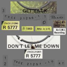 1969 04 11 - 1982 12 07 - O - GET BACK ⁄ DON'T LET ME DOWN - R 5777 - BSCP 1 - BOXED SET - pic 1