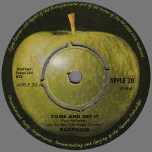 BADFINGER - COME AND GET IT / ROCK OF ALL AGES - NORWAY - APPLE 20 - pic 3