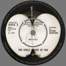 JACKIE LOMAX 1968 08 28 - SOUR MILK SEA ⁄ THE EAGLE LAUGHS AT YOU - UK - APPLE 3 - pic 1