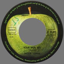 JACKIE LOMAX - SOUR MILK SEA ⁄ THE EAGLE LAUGHS AT YOU - GERMANY - APPLE  O 23 891 - pic 1