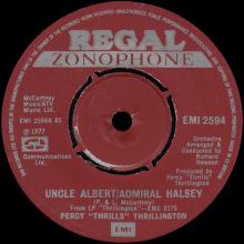 PERCY "THRILLS" THRILLINGTON - UNCLE ALBERT⁄ADMIRAL HALSEY ⁄ EAT AT HOME - UK - EMI 2594 -1977 04 29 - pic 1