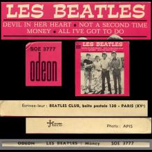 THE BEATLES FRANCE EP - A - 1965 11 19 - SLEEVE 1 RECORD 1 - ODEON SOE 3777 - pic 1