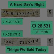 A HARD DAY'S NIGHT ⁄ THINGS WE SAID TODAY - O 28 521 - pic 4