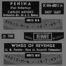 CARLOS MENDES - JOTTA HERRE - PENINA - 1969 07 18 - ITALY - PARLOPHONE - QMSP 16459 - 3C 006-40012 M - pic 1