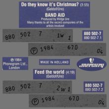 CHARITY 1984 - BAND AID - DO THEY KNOW IT'S CHRISTMAS - FEED THE WORLD - MERCURY 880 502-7 - HOLLAND - pic 4