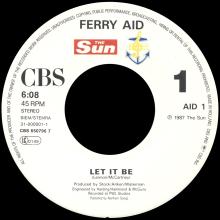 CHARITY 1987 - FERRY AID - THE ZEEBRUGGE FERRY DISASTER MARCH 6TH, 1987 - LET IT BE - CBS 650796 7 - AID 1 - HOLLAND - pic 3