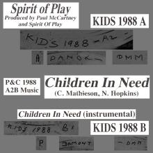 CHARITY 1988 - CHILDREN IN NEED - SPIRIT OF PLAY - KIDS 1988 - UK - pic 4