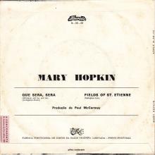 MARY HOPKIN - 1970 07 09 - QUE SERA SERA ⁄ FIELDS OF ST. ETIENNE - POTUGAL - APPLE RECORDS - N-38-20  - pic 2