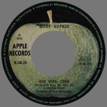 MARY HOPKIN - 1970 07 09 - QUE SERA SERA ⁄ FIELDS OF ST. ETIENNE - POTUGAL - APPLE RECORDS - N-38-20  - pic 3