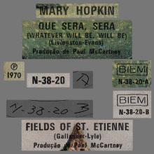 MARY HOPKIN - 1970 07 09 - QUE SERA SERA ⁄ FIELDS OF ST. ETIENNE - POTUGAL - APPLE RECORDS - N-38-20  - pic 4