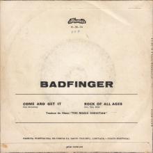 BADFINGER - COME AND GET IT / ROCK OF ALL AGES - PORTUGAL - APPLE RECORDS N-38-14 - pic 2