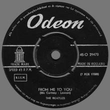 HOLLAND 020 - 1963 04 00 - FROM ME TO YOU - THANK YOU GIRL - ODEON - 45-O 29470 - pic 1