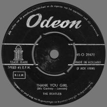 HOLLAND 021 - 1963 04 00 - FROM ME TO YOU - THANK YOU GIRL - ODEON - 45-O 29470 - pic 2