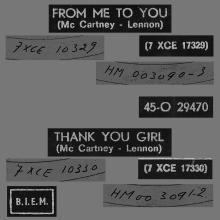 HOLLAND 021 - 1963 04 00 - FROM ME TO YOU - THANK YOU GIRL - ODEON - 45-O 29470 - pic 3