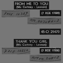 HOLLAND 023 - 1963 04 00 - FROM ME TO YOU - THANK YOU GIRL - ODEON - 45-O 29470 - pic 3
