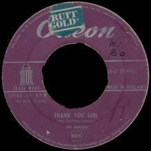 HOLLAND 027 - 1963 04 00 - FROM ME TO YOU - THANK YOU GIRL - ODEON 45-O 29470 - pic 2