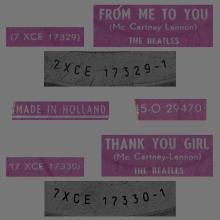 HOLLAND 027 - 1963 04 00 - FROM ME TO YOU - THANK YOU GIRL - ODEON 45-O 29470 - pic 1