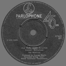 HOLLAND 288 - 1967 06 00 - ALL YOU NEED IS LOVE ⁄ BABY YOU'RE A RICH MAN - PARLOPHONE - R 5620 - pic 1