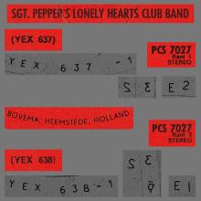 THE BEATLES DISCOGRAPHY HOLLAND 1967 06 01 - 1971 - SGT PEPPERS LONELY HEARTS CLUB BAND - PCS 7027 - RED PARLOPHONE LABEL - pic 1