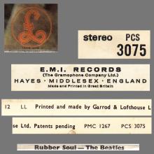 THE BEATLES DISCOGRAPHY HOLLAND 1965 12 03 - 1965 - RUBBER SOUL - PCS 3075 - BLACK ODEON LABEL - pic 6