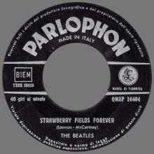 ITALY 1967 02 14 - QMSP 16404 - STRAWBERRY FIELDS FOREVER ⁄ PENNY LANE - B - LABELS - pic 1